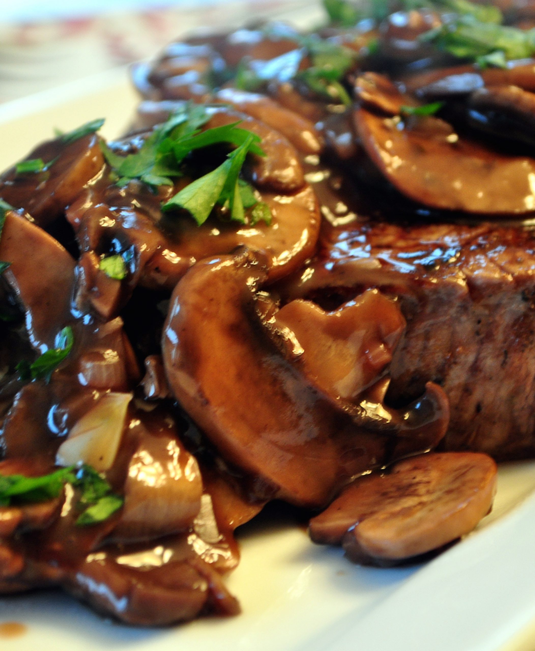 Beaf Tenderloin mushrooms