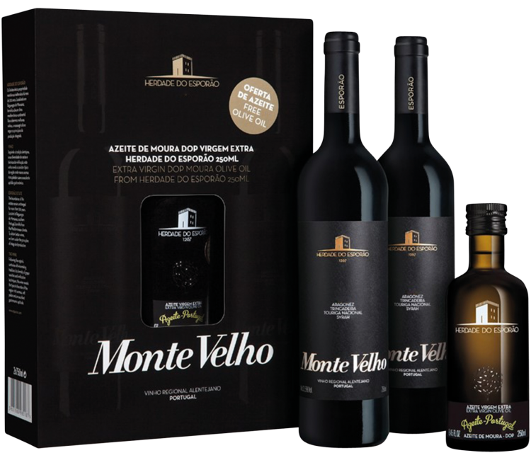 Relatiegeschenk Monte Velho Tinto Olijfolie Giftbox Relatiegeschenk Monte Velho Tinto Olijfolie Giftbox